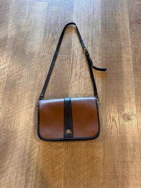 Mitchell Leather  two-tone leather crossbody or satchel-style purse. Unisex